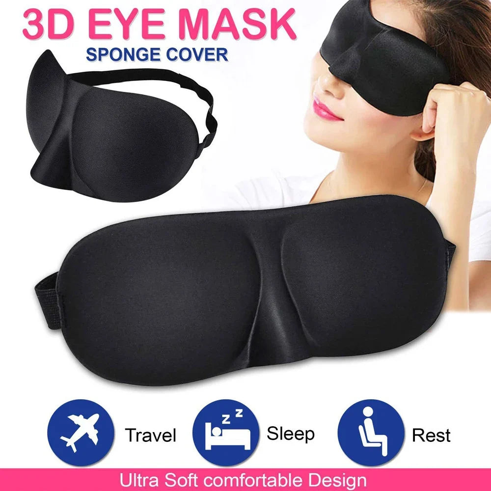 Tcare 3D Contoured Sleep Eye Mask | Light Blocking Blindfold for Men and Women