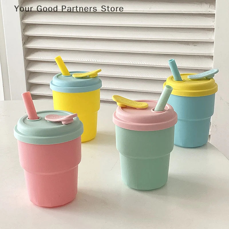 400ml Coffee Mug with Lid and Straw | Leak-Proof Portable Travel Cup