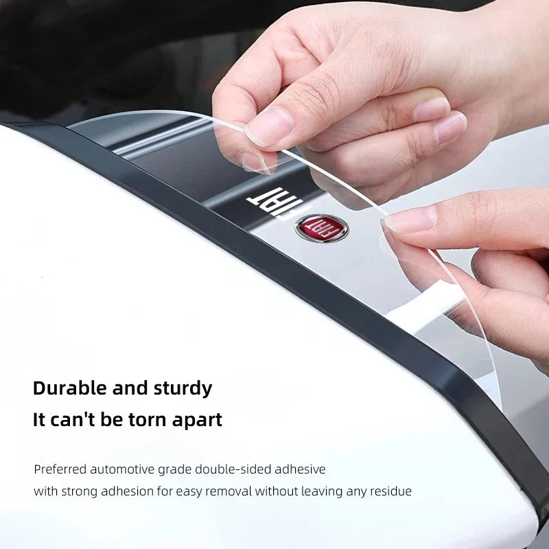 2Pcs Car Rearview Mirror Rain Shield Rain Eyebrow Cover for Fiat Abarth 500e Panda | Transparent