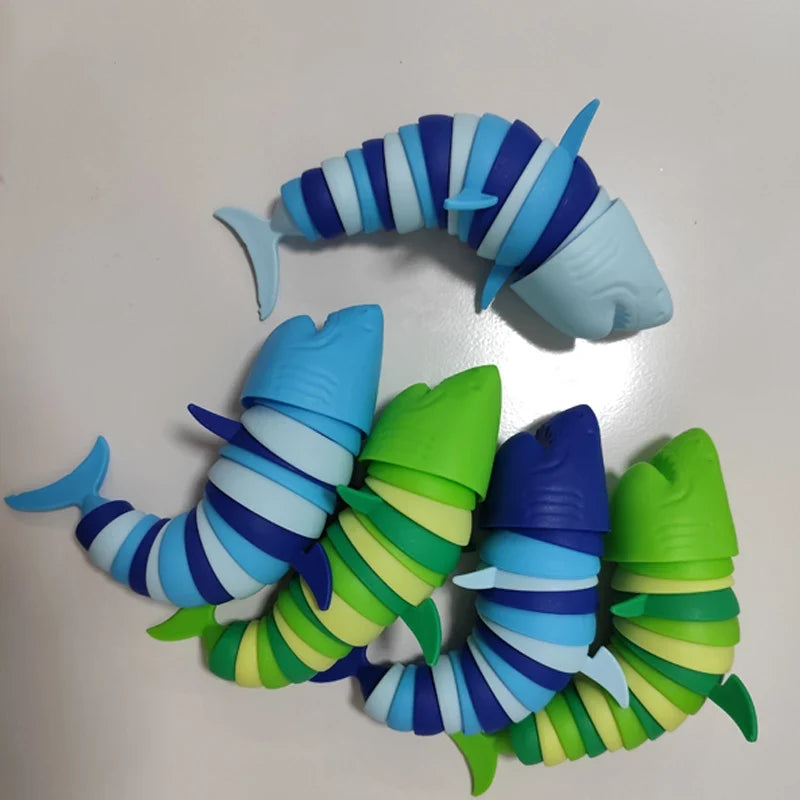 Colorful Slug Fidget Toy | Articulated 3D Sensory Toy for Stress Relief