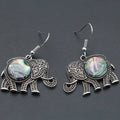 VILLWICE Shell Owl Drop Earrings | Antique Silver Plated Retro Jewelry