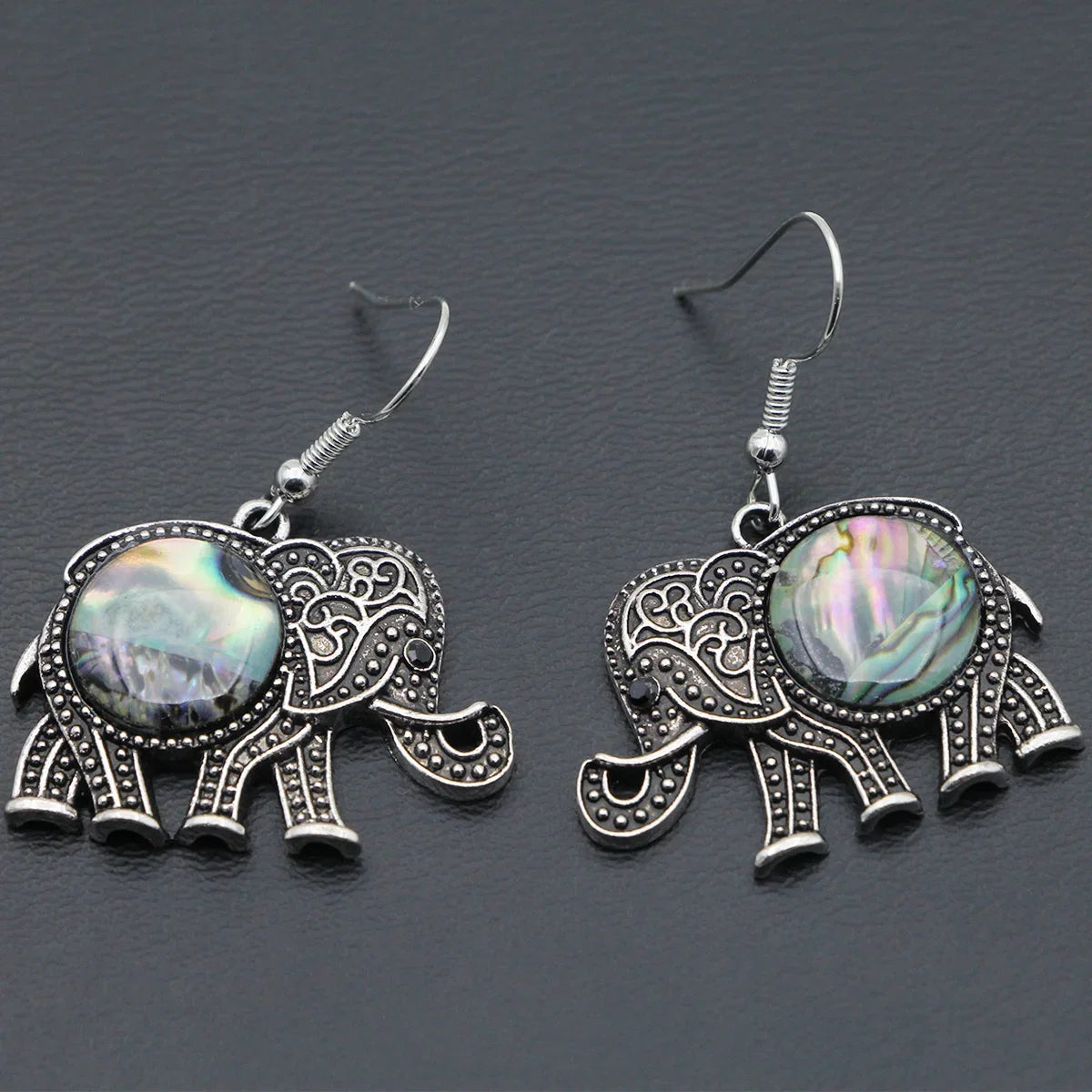VILLWICE Shell Owl Drop Earrings | Antique Silver Plated Retro Jewelry