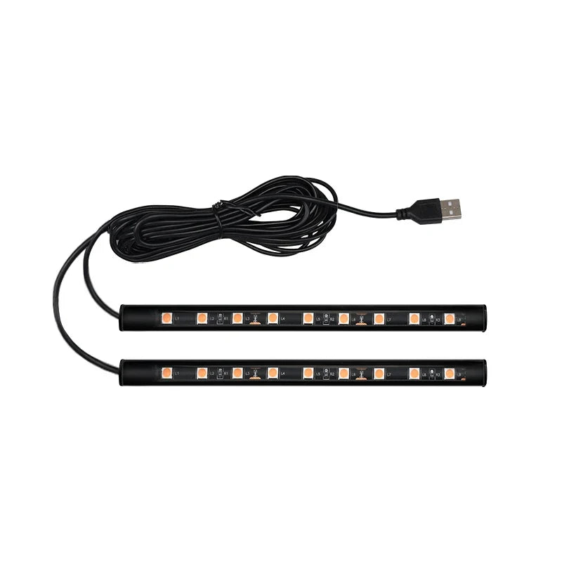 LED Car Ambient Foot Light | USB 5V Auto Interior Atmosphere Neon Lamp