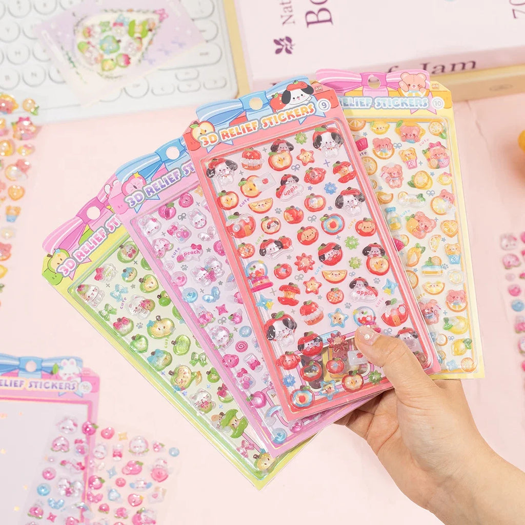 Mr.Paper 3D Relief Bead Stickers | Sweet Candy Party Series Kawaii Decor