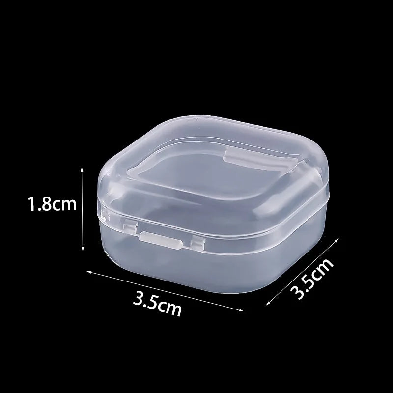 5-50pcs Mini PP Plastic Storage Box | Clear Single-Compartment Organizer for Jewelry, Fishhooks, and Small Components