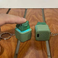 Funny Croaking Frog Duck Keychain | Rechargeable Keyboard Fidget Clicker with LED Light