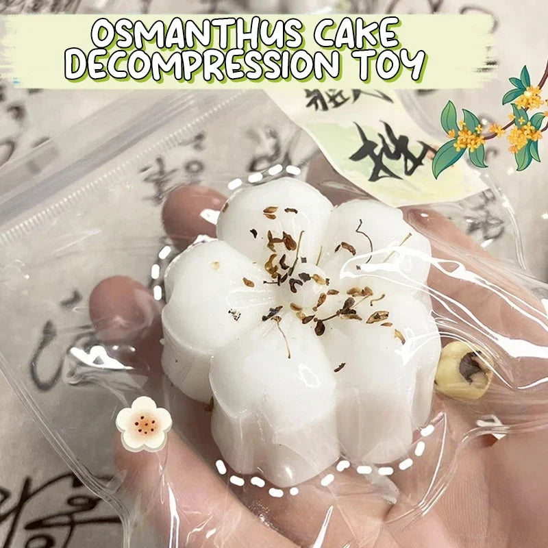 Cute Simulation Flower Cake Squishy Toy | Stress Relief Mochi Pinching Toy