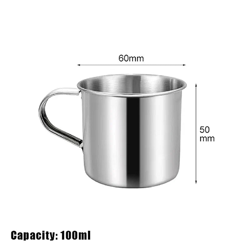 Stainless Steel Coffee Mug | Portable Camping Cup with Handle for Travel and Home