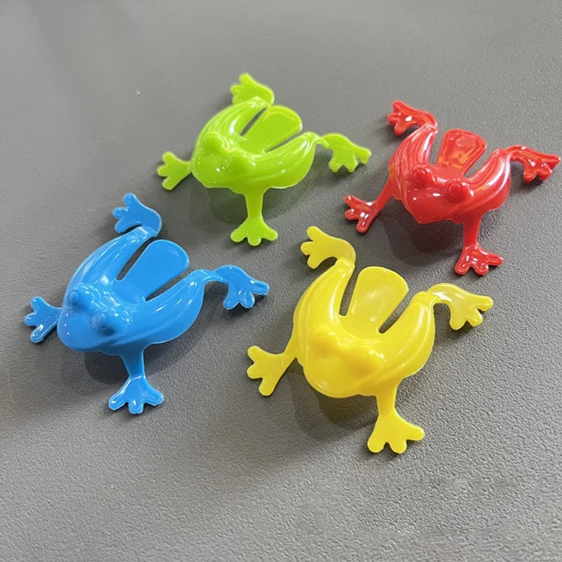 Finger Press Jumping Frog Toy | Fun Antistress Bouncing Toy for Kids and Family Games