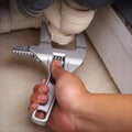 Mini Adjustable Bathroom Wrench | Strong Clamping Aluminum Spanner for Pipe Repair