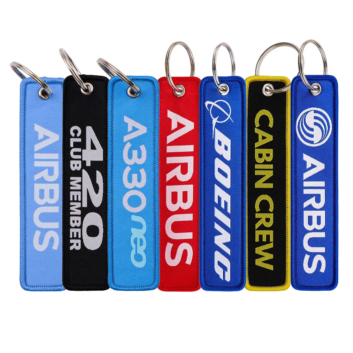 Airline Embroidery Key Fob | Stylish Keychain for Bags and Backpacks