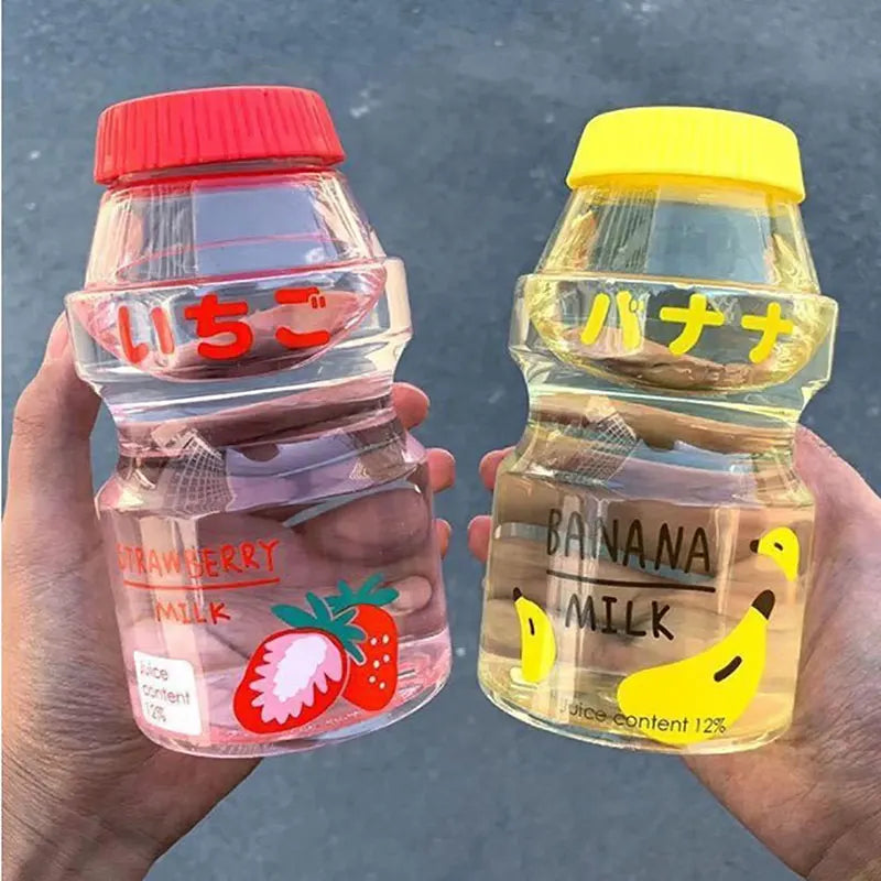 480ml Plastic Cute Yogurt Water Bottle | Yakult Shape Kawaii Milk Carton Shaker