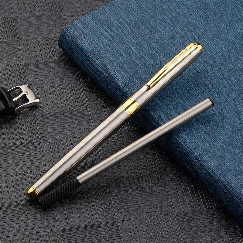 Stainless Steel Ballpoint Pen | Refillable Business Signature Pen