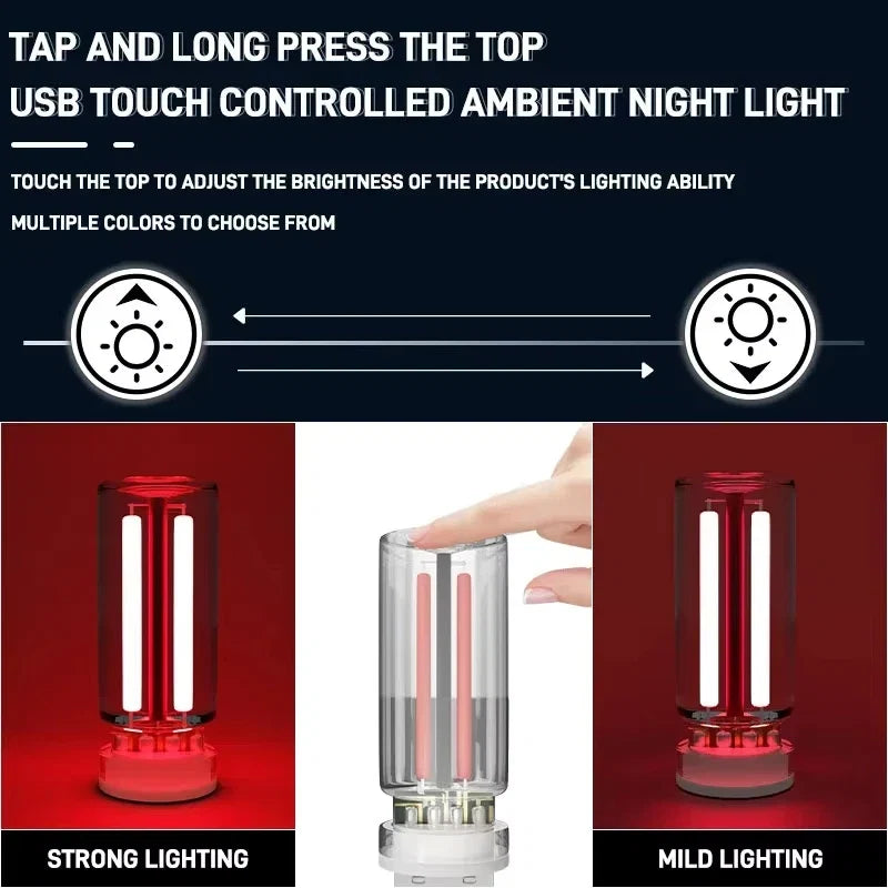 USB Touch Night Light | Portable LED Atmosphere Lamp with Dimmable Touch Sensor