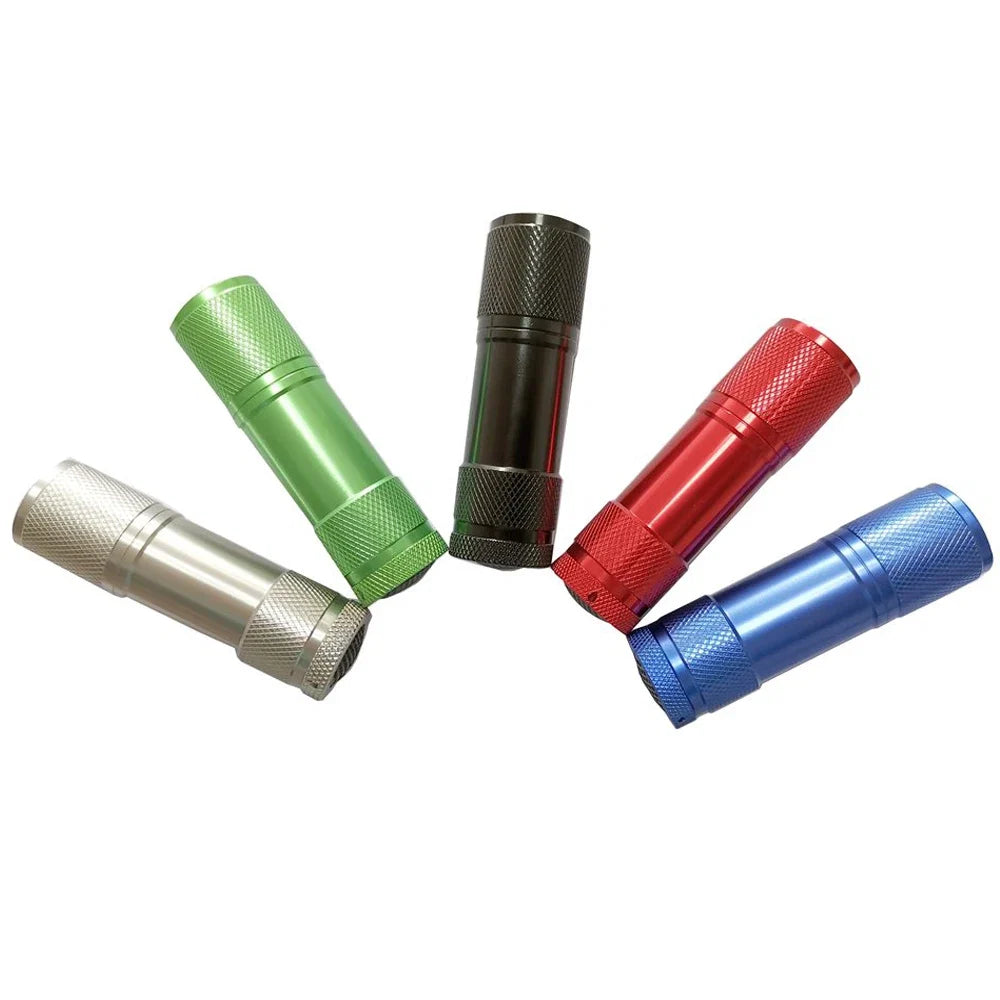 Alonefire 9 LED Mini Flashlight | Compact Portable Aluminum Torch