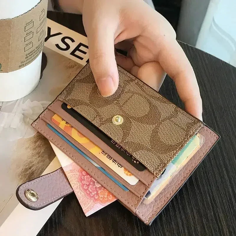 Compact RFID Wallet for Women | Slim Card Holder and Coin Purse