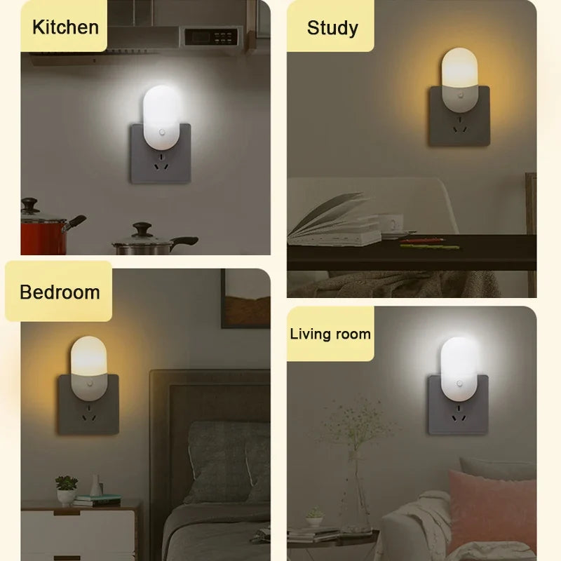 Mini Plug-In Night Light | LED Eye Protection for Bedside Baby Feeding