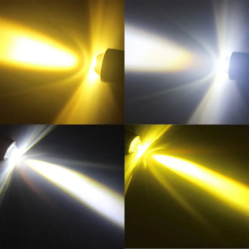 KEVANLY H4 LED Motorcycle Headlight | 10000LM Hi Lo Beam with White Yellow Modes
