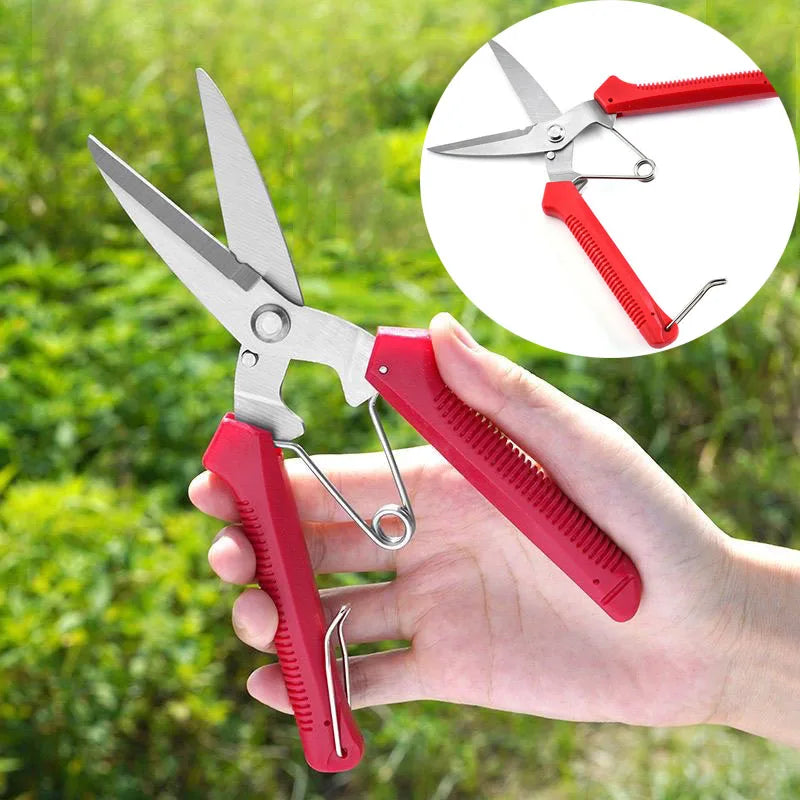 190mm Straight Head Pruning Shears | Stainless Steel Garden Scissors for Bonsai