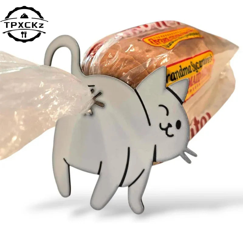 2pcs 3D Cat Butt Bread Bag Clip | Novelty Kitchen Gadget for Sealing Snack Bags