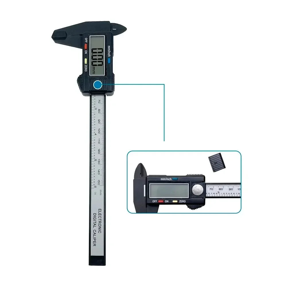 Digital Caliper 150mm | Electronic Carbon Fiber Measuring Tool
