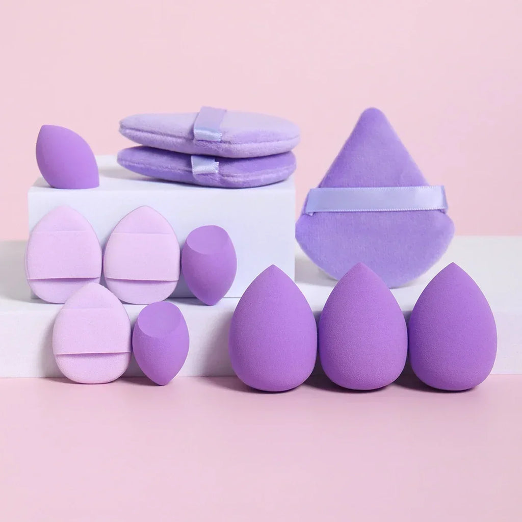 12pcs Makeup Sponge Set | Velvet Triangle Powder Puff for Foundation