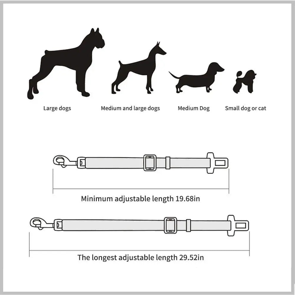 Dog Seat Belt | Quick Release Pet Safety Belt for Car Travel