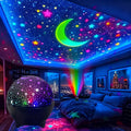 LED Night Light Star Projector | Starry Sky Galaxy Moon Lamp with Auto Color Changing and USB Power
