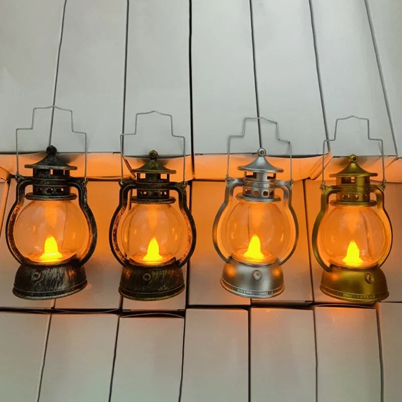 Retro Oil Lamp Halloween Lantern | Decorative LED Party Light