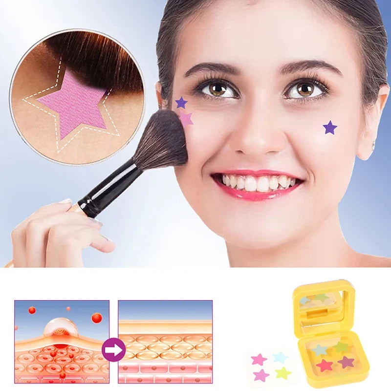 Star Shaped Hydrocolloid Acne Patches | Invisible Pimple Stickers with Mirror