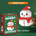 Christmas Micro Building Block Set | Santa and Reindeer Puzzle Toy