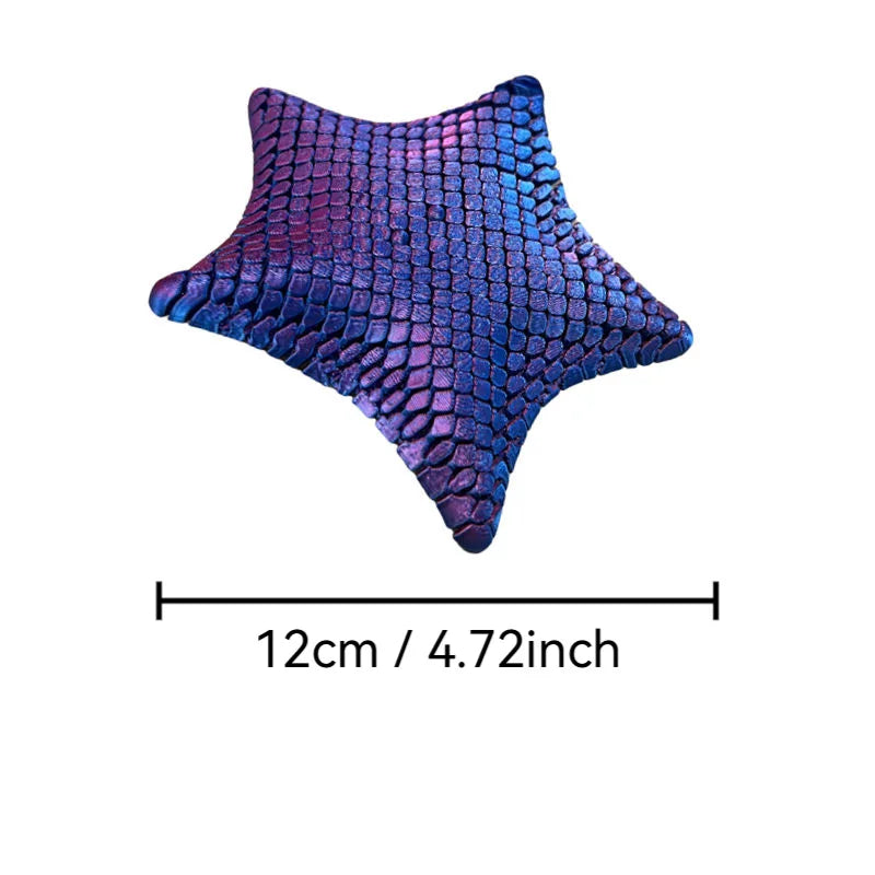 3D Printed Articulated Starfish Stress Relief Toy | Flexible Fidget Toy with Movable Joints