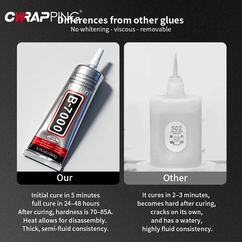 T-7000 Universal Adhesive Glue | Multi-Surface Repair Solution for Electronics and DIY Projects
