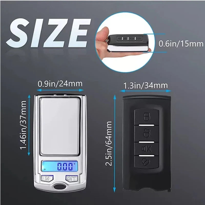 Mini Electronic Digital Pocket Scale 200g/0.01g | Key Style Precision Weighing Scale for Jewelry