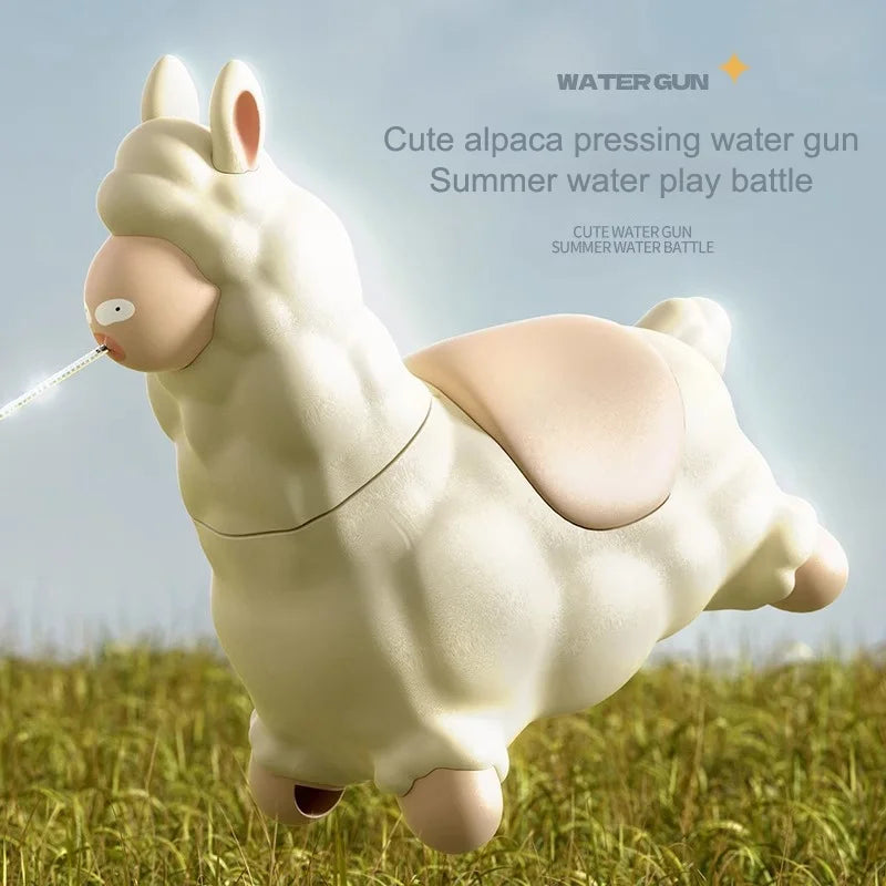 Shaking Head Alpaca Pressing Water Toy | Cute Desktop Water Gun for Kids Outdoor Games