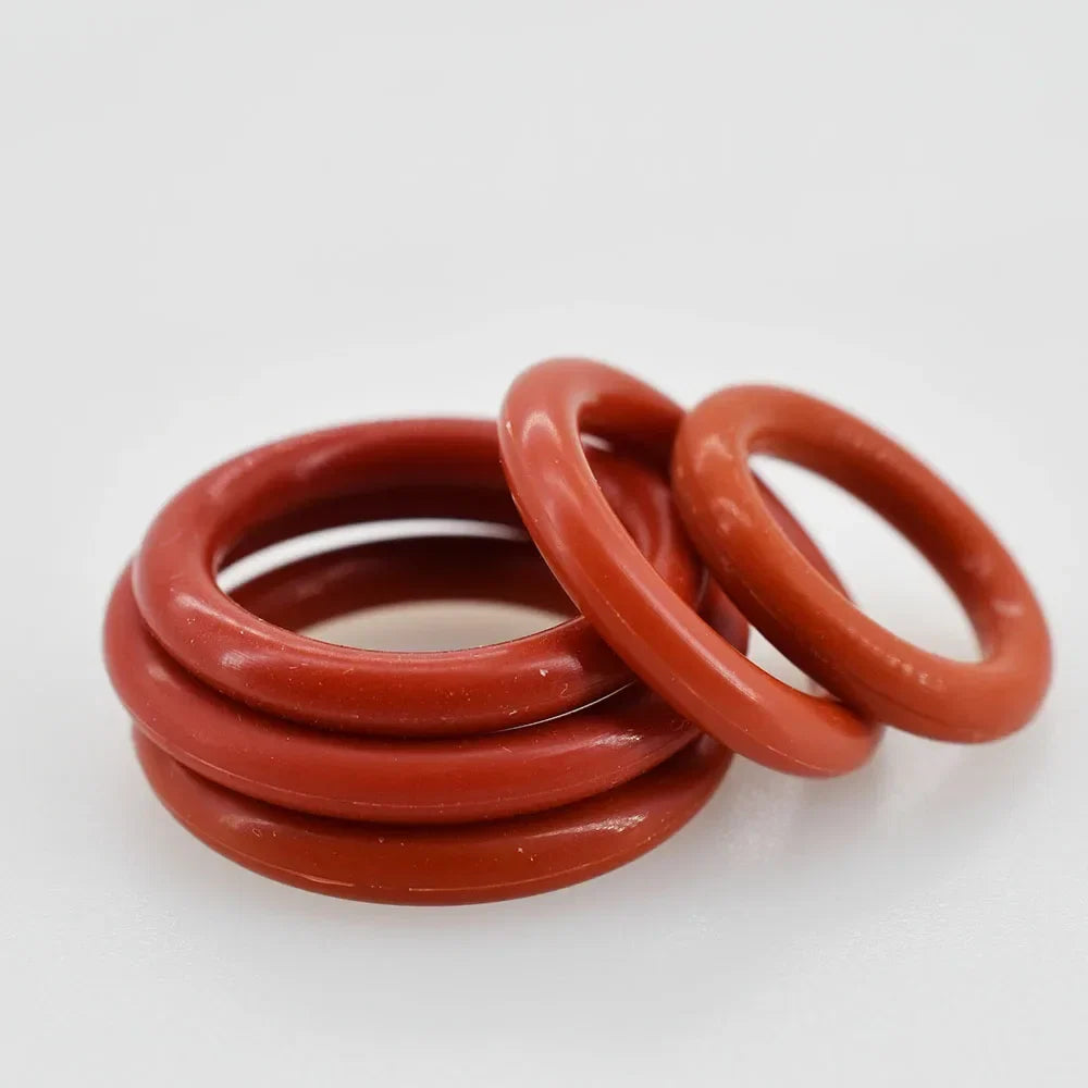 Food Grade Silicone O-Ring Sealing Gasket Set | Red VMQ Rubber Washers for Cookers