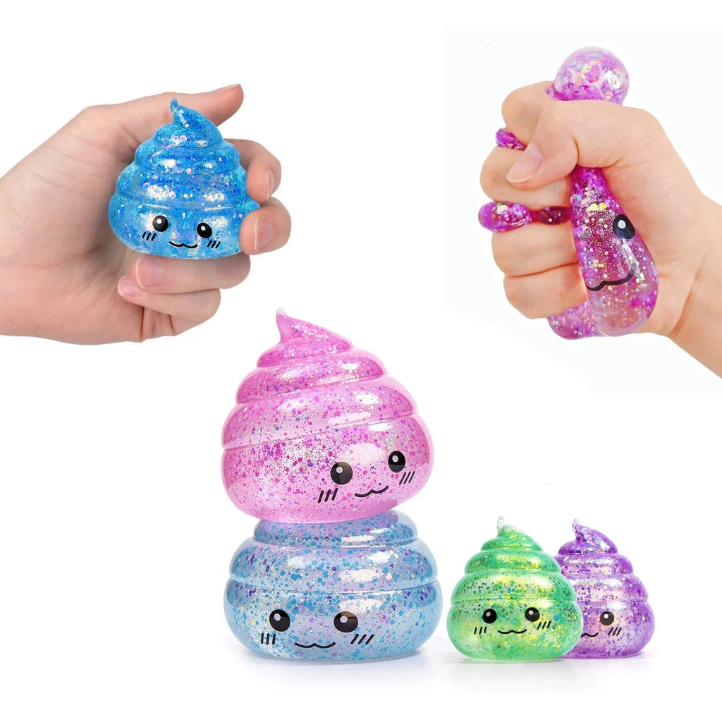 Novelty Squishy Poo Stress Ball | Funny Stretch Fidget Toy for Stress Relief