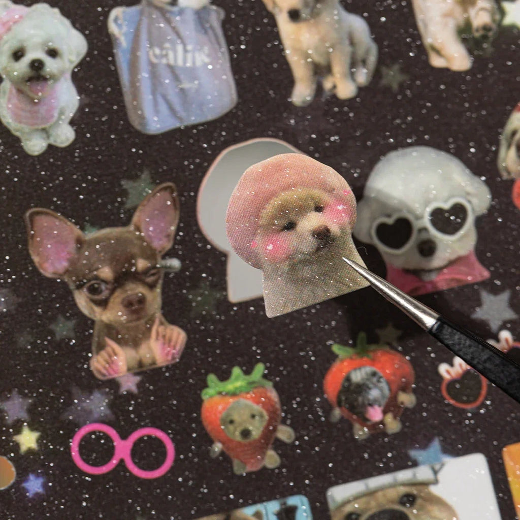 Cute Pets Sticker Book 30 Sheets | Scrapbooking DIY Collage Material