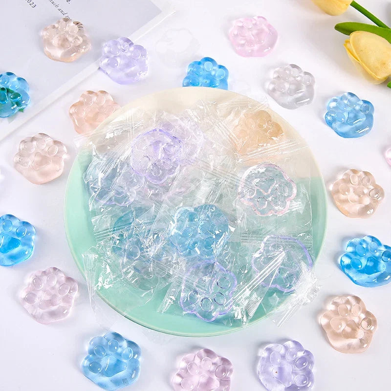 Kawaii Cat Paws Sticky Squeeze Toys | Soft, Realistic, Quick Rebound Jelly Stress Relief