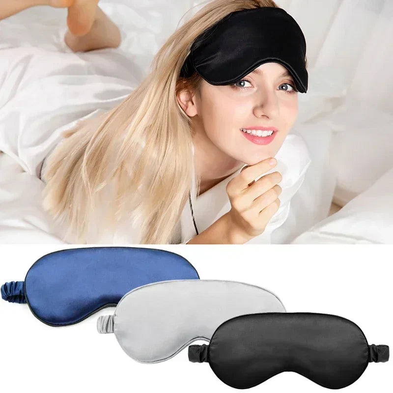 Silk Sleep Eye Mask for Women | Travel Blindfold with Light Blocking