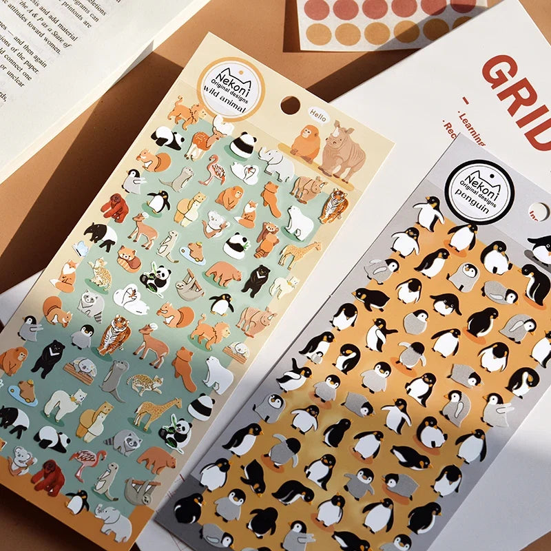 Cute Animal Sticker Pack for DIY Journaling and Scrapbooking | 50+ Pieces