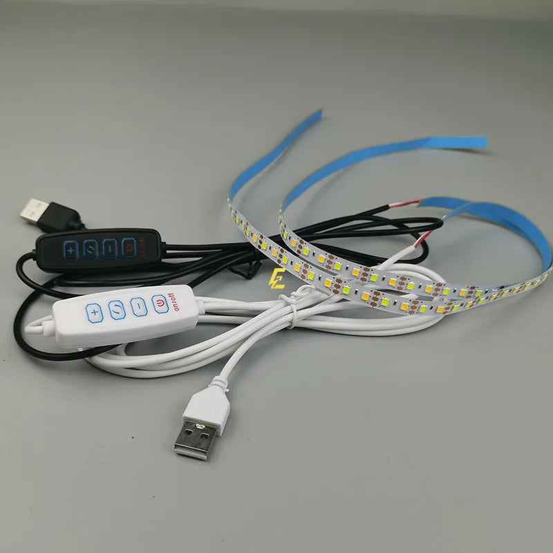 5V USB Light Painting Strip | Two-Color Temperature LED with Stepless Dimming