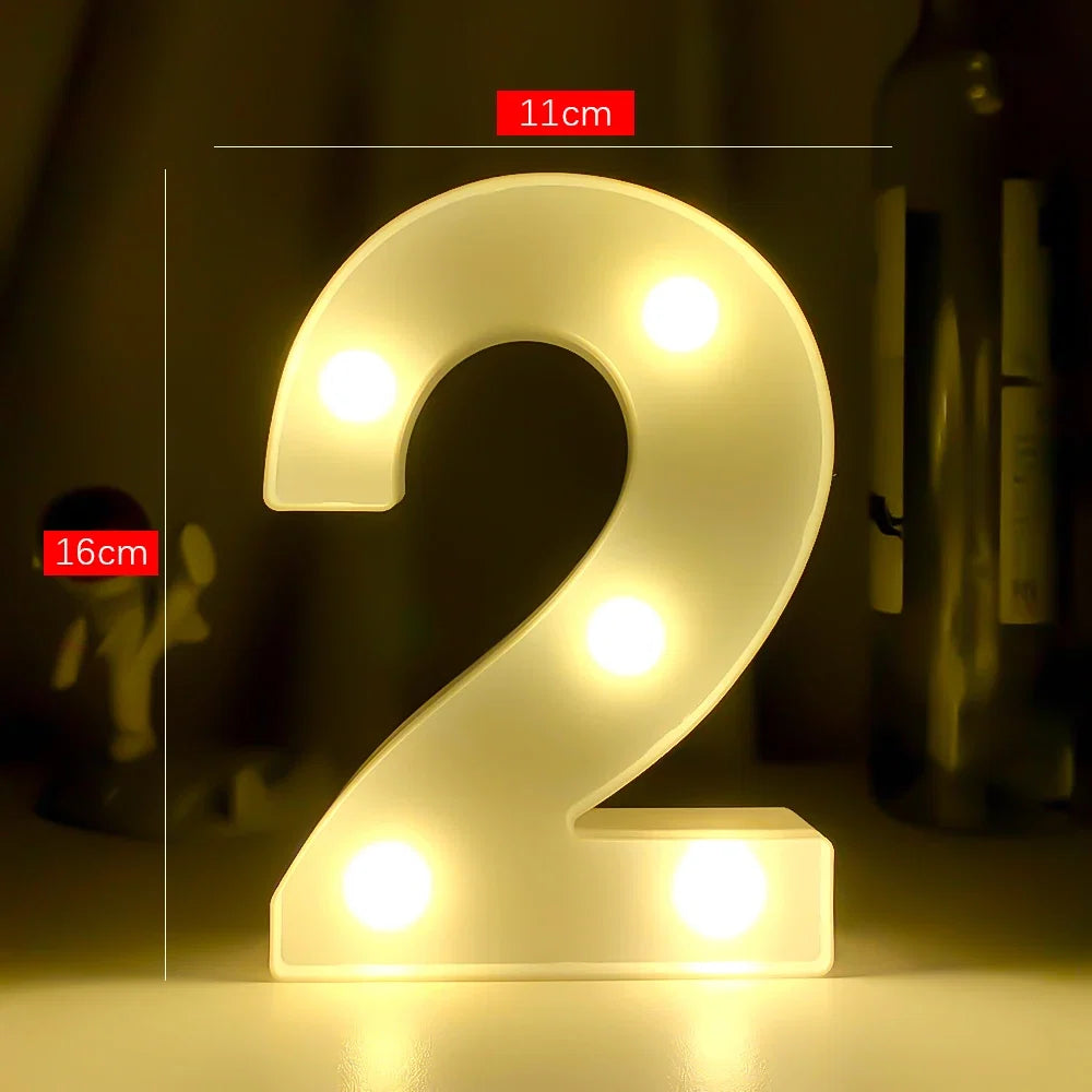 Creative Luminous Letter Night Light | Battery-Powered LED Decor for Parties