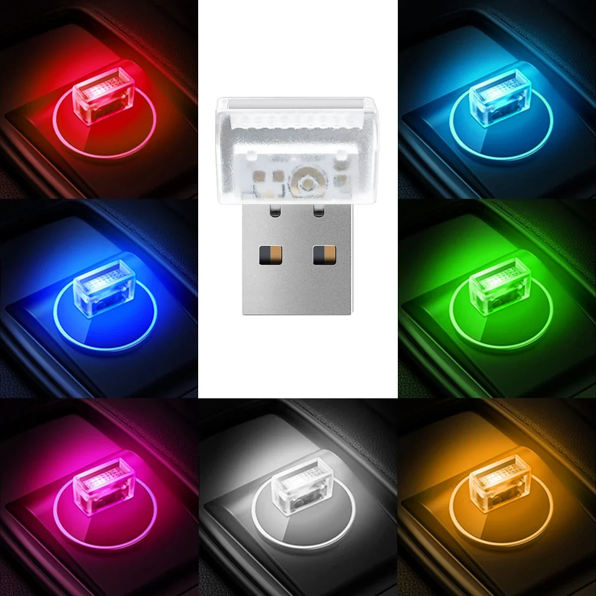 Mini USB LED Car Atmosphere Light | Universal Ambient Decorative Lamp