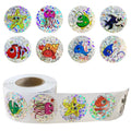 500pcs Rainbow Laser Marine Animal Stickers | DIY Scrapbooking Craft Stickers