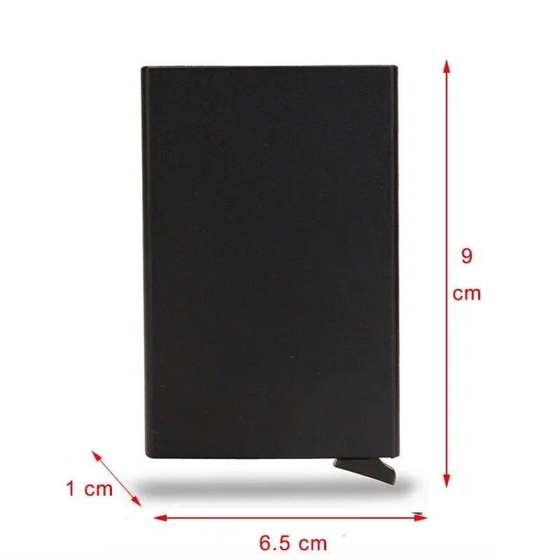 DIENQI RFID Credit Card Holder | Slim Pop-Up Metal Wallet