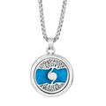 20mm Pattern Insert Perfume Pad Locket Necklace | Stainless Steel Aromatherapy Pendant