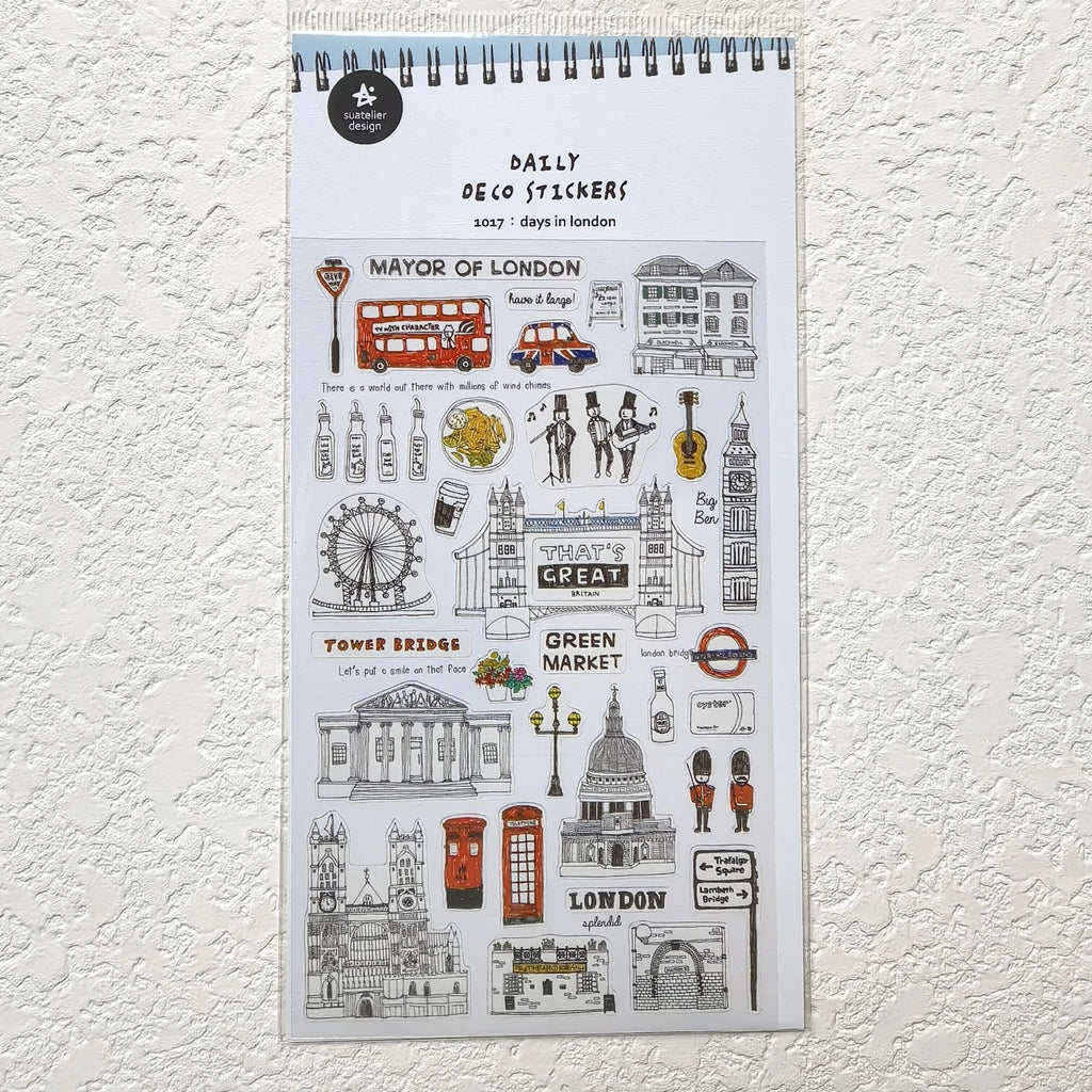 Creative London Vacation Stickers Set | Scrapbook and Diary Decoration Kit