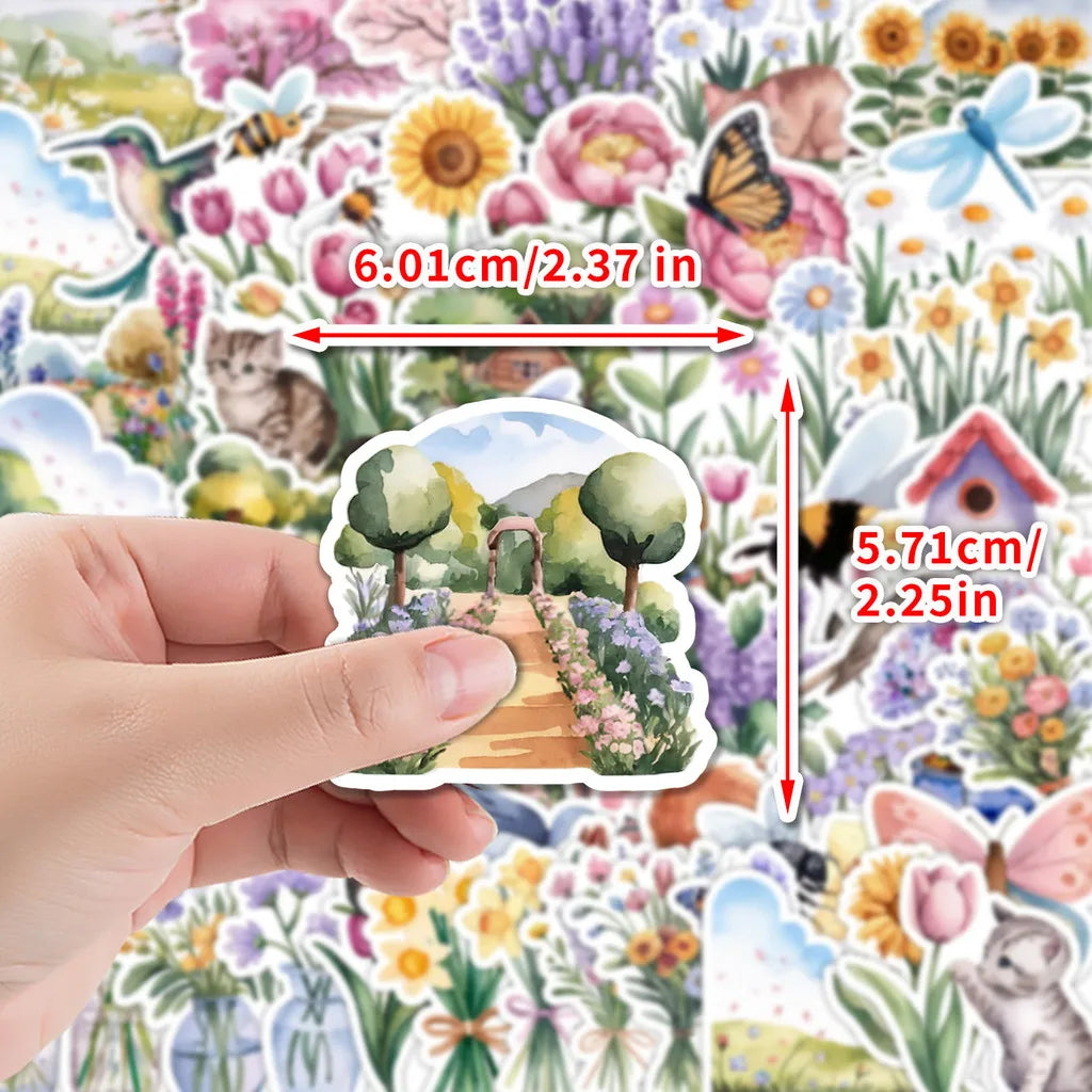 Spring Graffiti Sticker Set | Waterproof Decals for Cups, Laptops & Notebooks