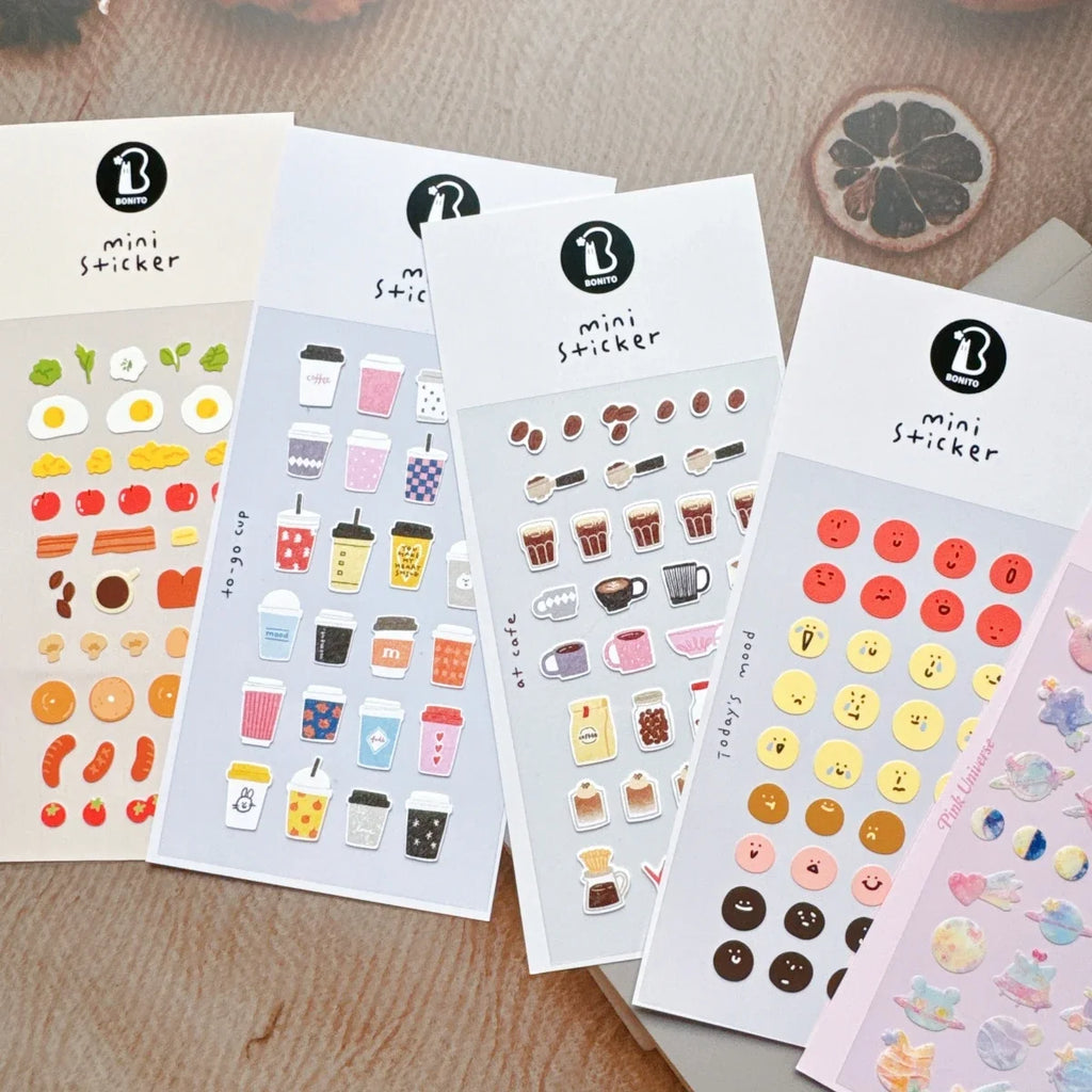 Mini Coffee Cartoon Stickers for Scrapbooking and DIY Journal | Cute Stationery Set